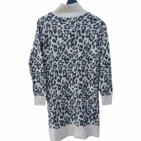 Ann Taylor Loft turtleneck animal print sweater dress - Picture 4 of 8